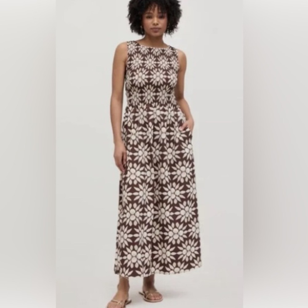 NWT Hill House Cosima Nap Dress Chocolate Shell Mosaic (size XS)